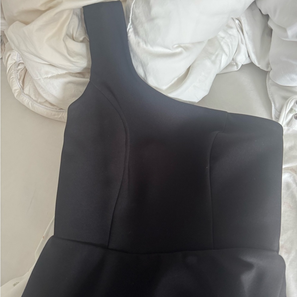 Rubber Ducky Productions Black One-Shoulder Dress